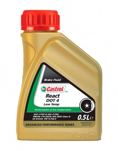Лучшие тормозные жидкости 2017 – 2016 года зарубежного производства: Castrol React DOT4 Low Temp – Цена