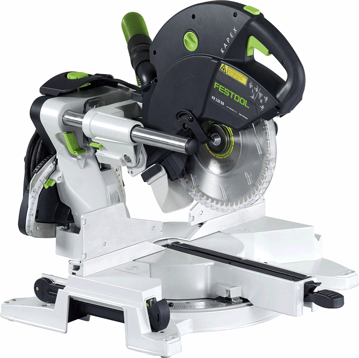 Лучшая торцовочная пила 2016 – 2017 года с протяжкой и комбинированная: Festool с протяжкой KAPEX KS 120 EB – Цена